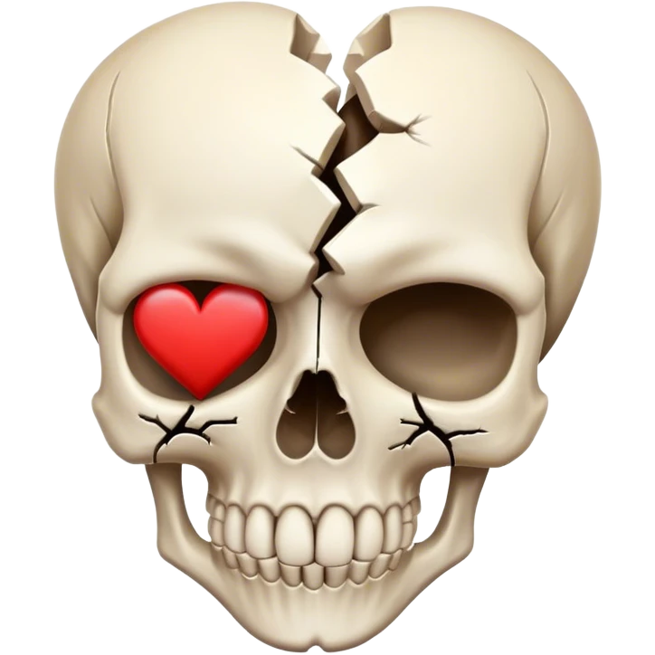 broken heart and skull 💔💀 emoji