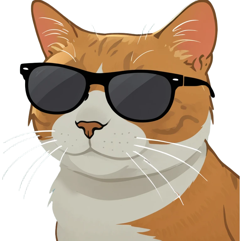 Cat with sunglasses emoji