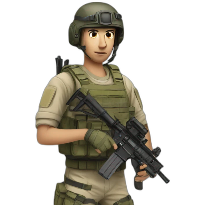 Airsoft player emoji
