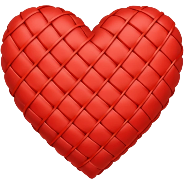 heart with a woven texture emoji