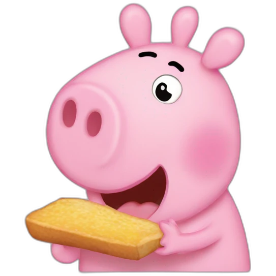 peppa pig eating emoji