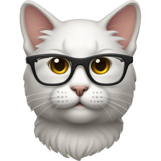 Cat wearing glasses emoji