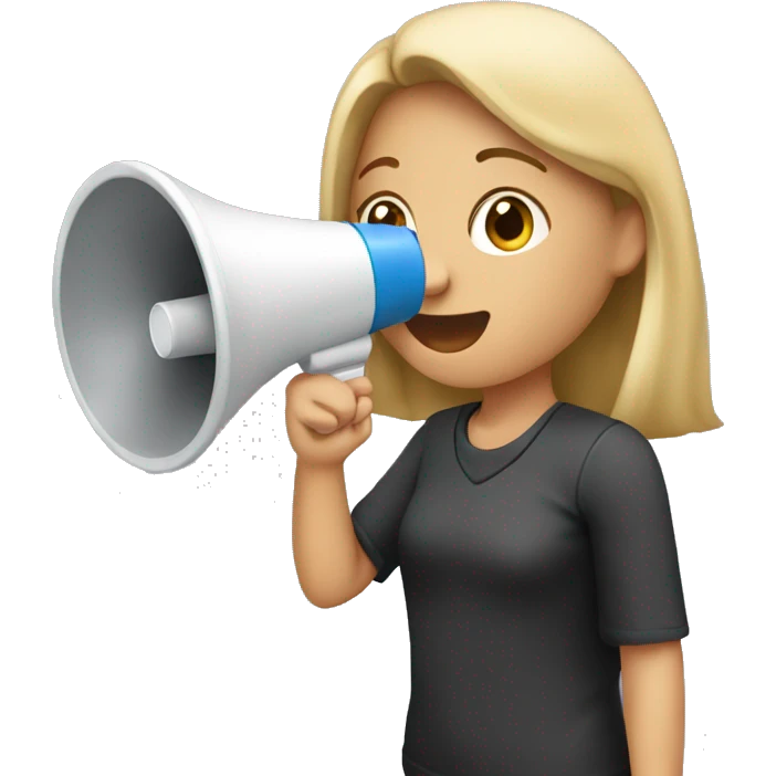Girl with megaphone emoji