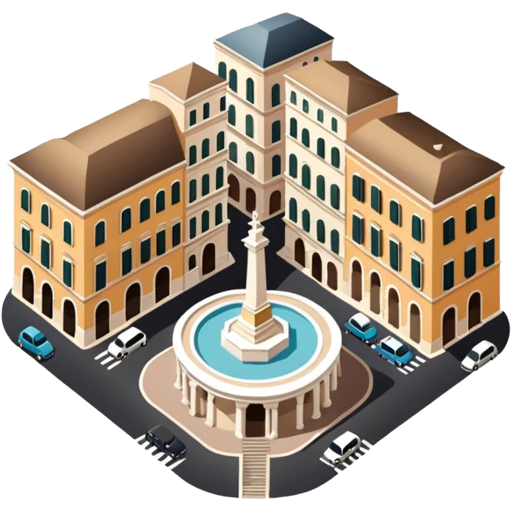 piazza di spagna view from up above
no square style no frame png style 
no squared only building emoji