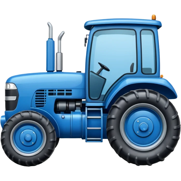 blue tractor emoji, simple and bold emoji