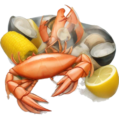 Seafood boil in a see-through bag emoji