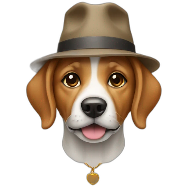 dog wearing a hat emoji