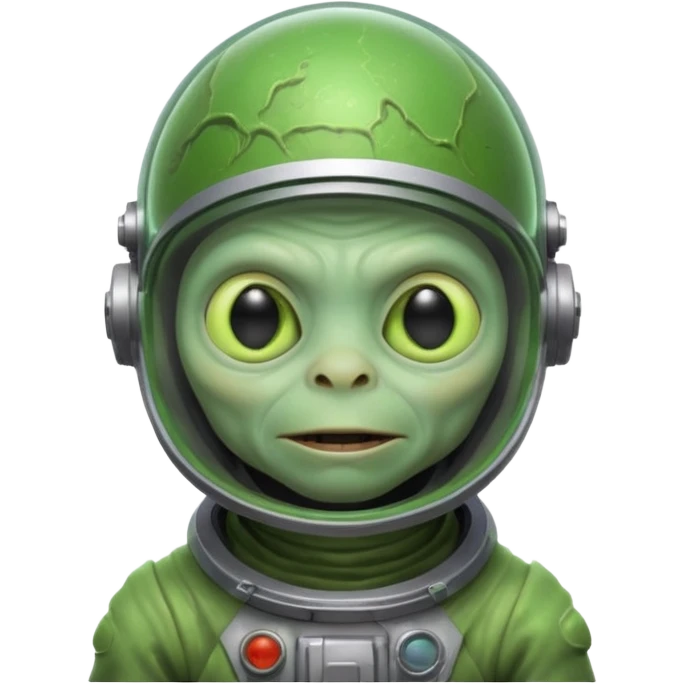 Neon gollum with a space helmet on emoji