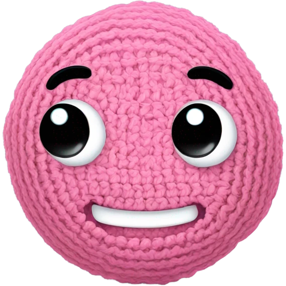 Cute pink crochet emojis for an instagram post  emoji