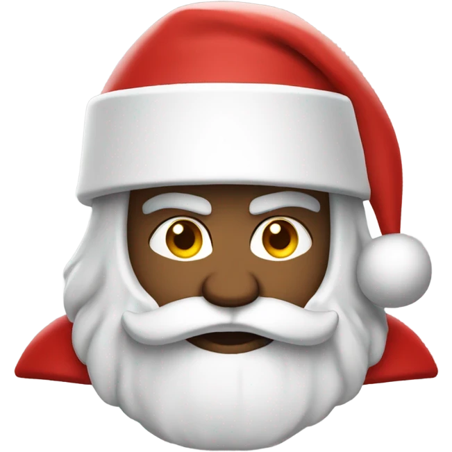 white spartan male wearing red santa hat emoji