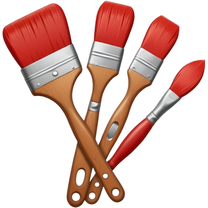 STICKER PINCEAUX ROUGE ET BRUN emoji