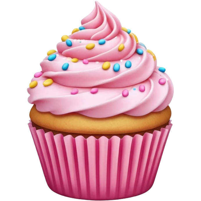 Cupcake with pink icing emoji