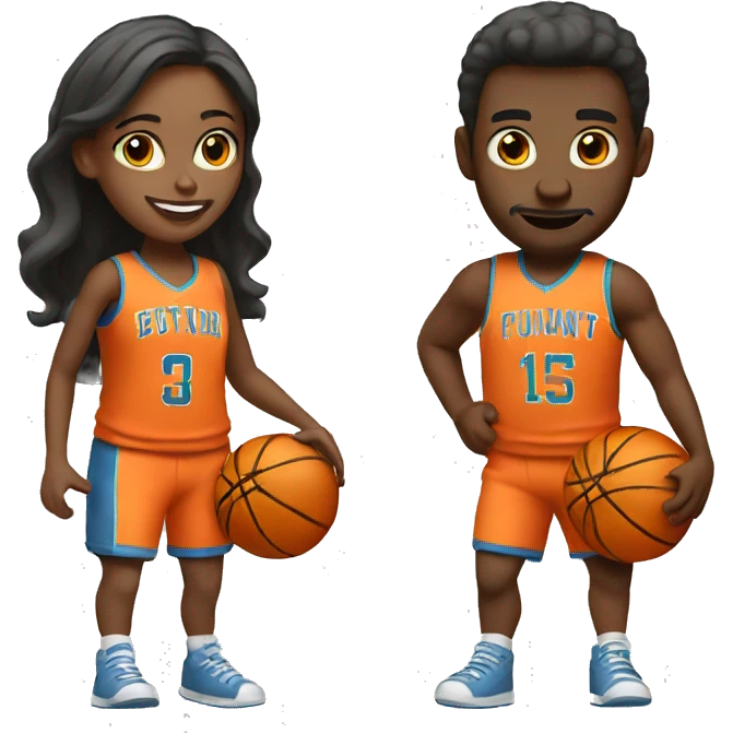 couple playing basketball  emoji