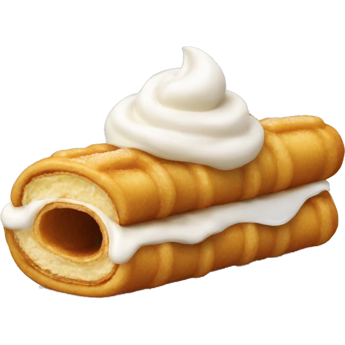 Filled cream horizontal churro  emoji