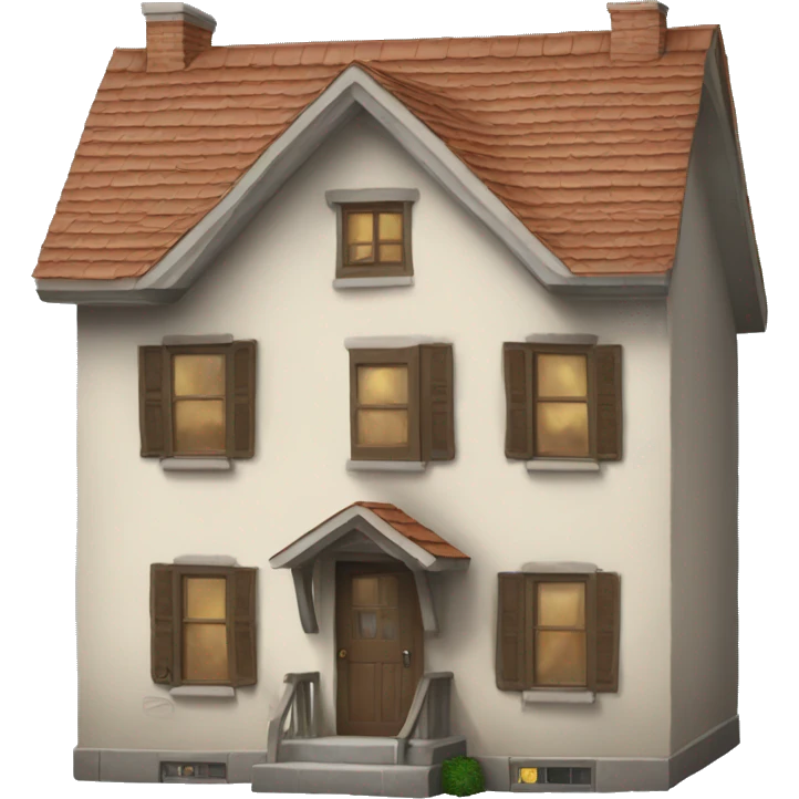 small house photorealistic serious emoji