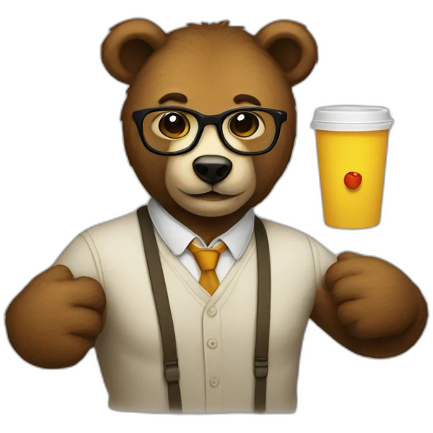 nerd combined with a bear emoji