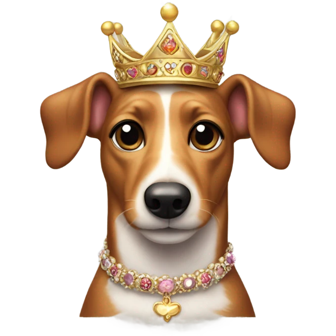 Princess sausage dog emoji