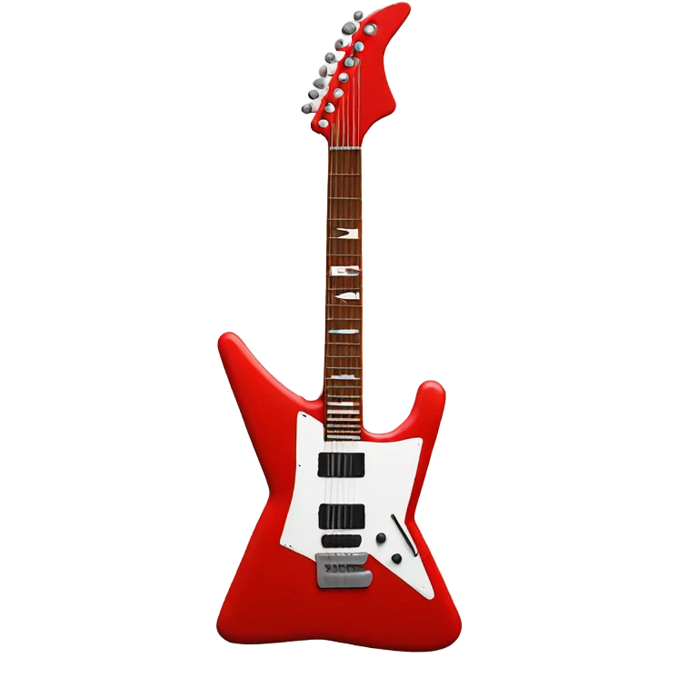 red flying v guitar emoji