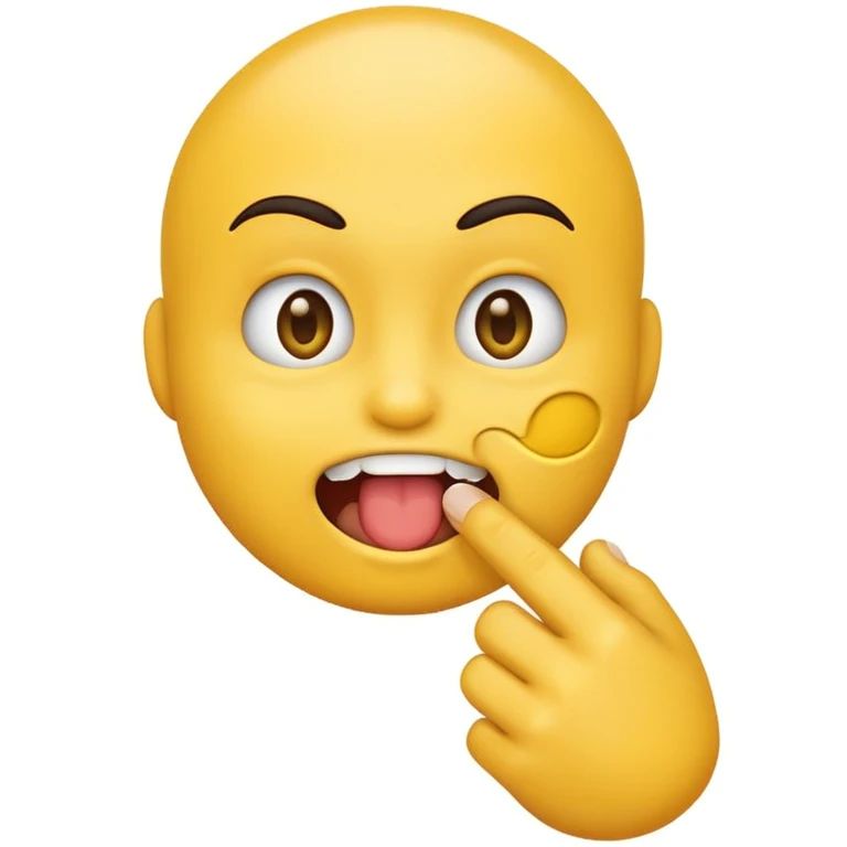 Emoji qui ce croque le doigts  emoji