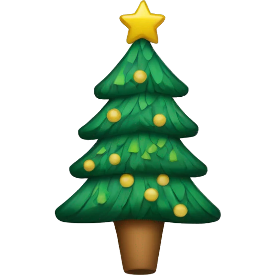 Christmas tree patterned bow emoji