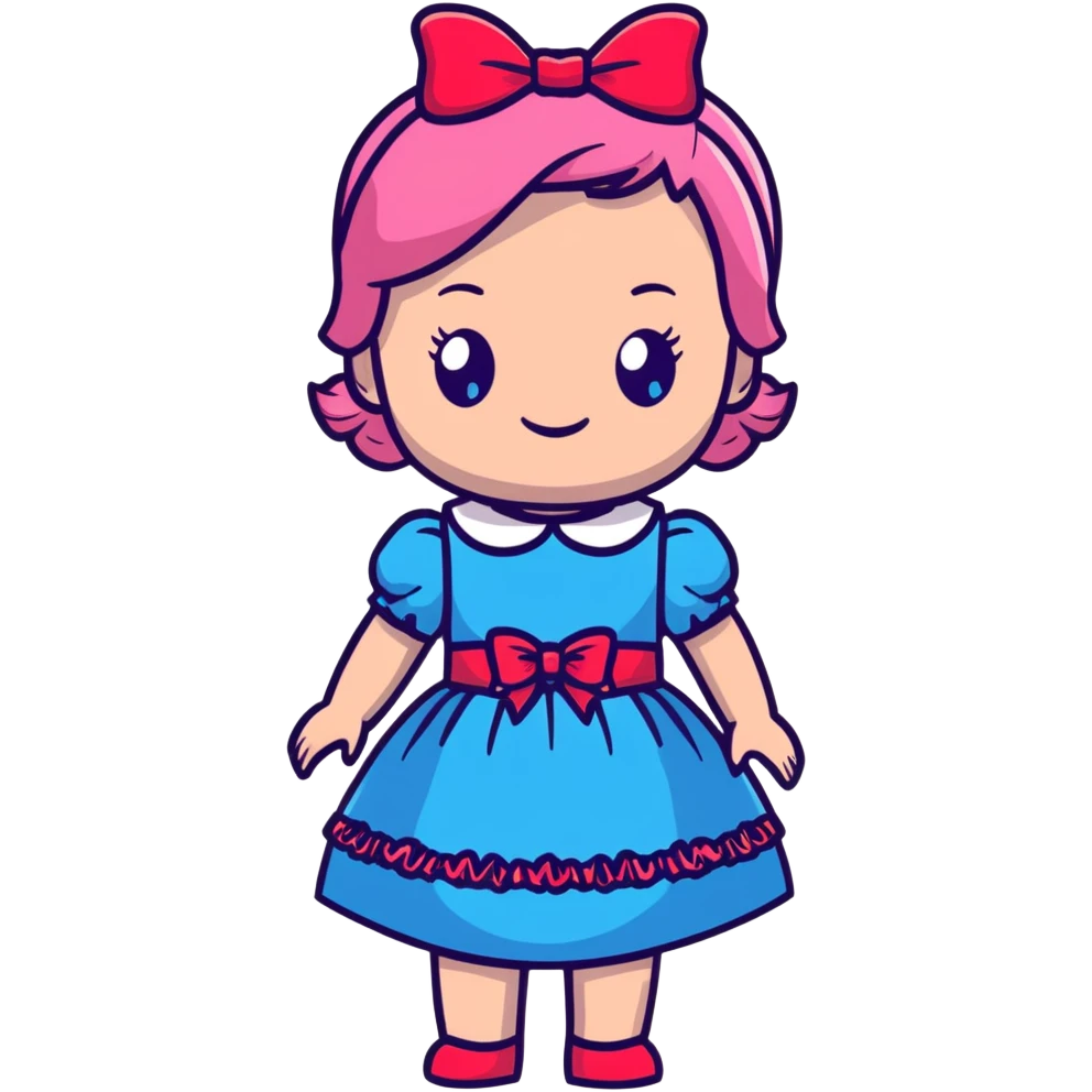 Poppy doll from Poppy Playtime emoji