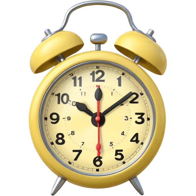 pale yellow alarm clock emoji