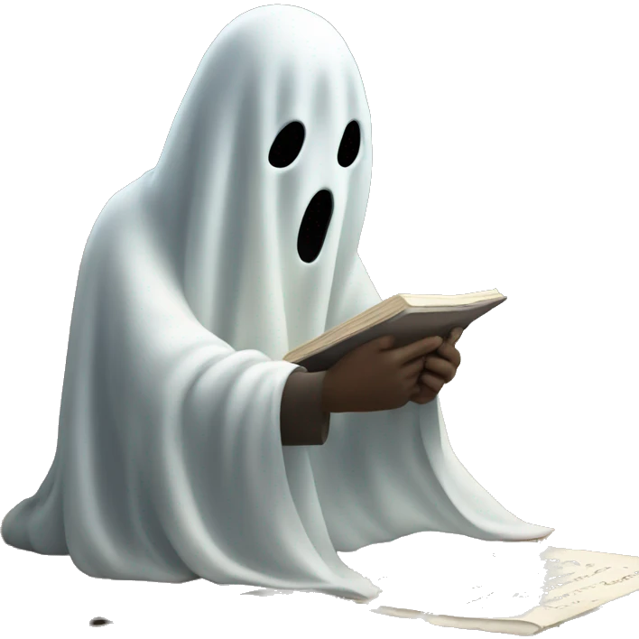 ghost writing emoji