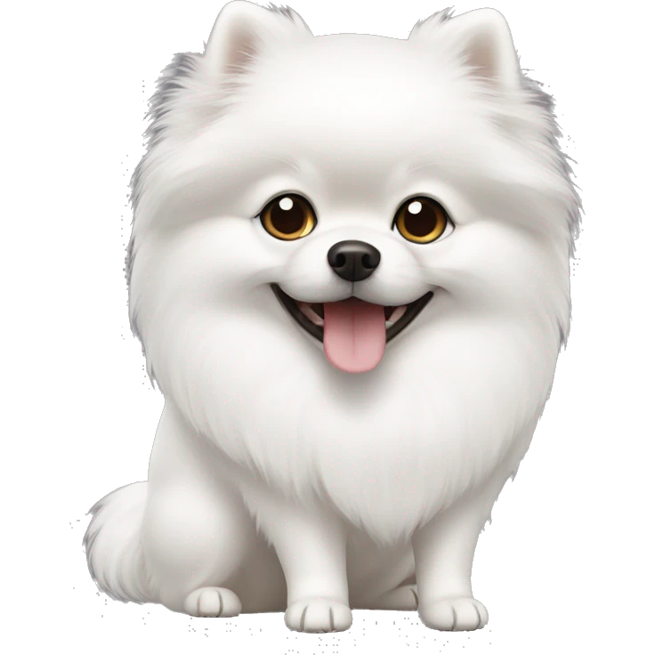White Pomeranian emoji