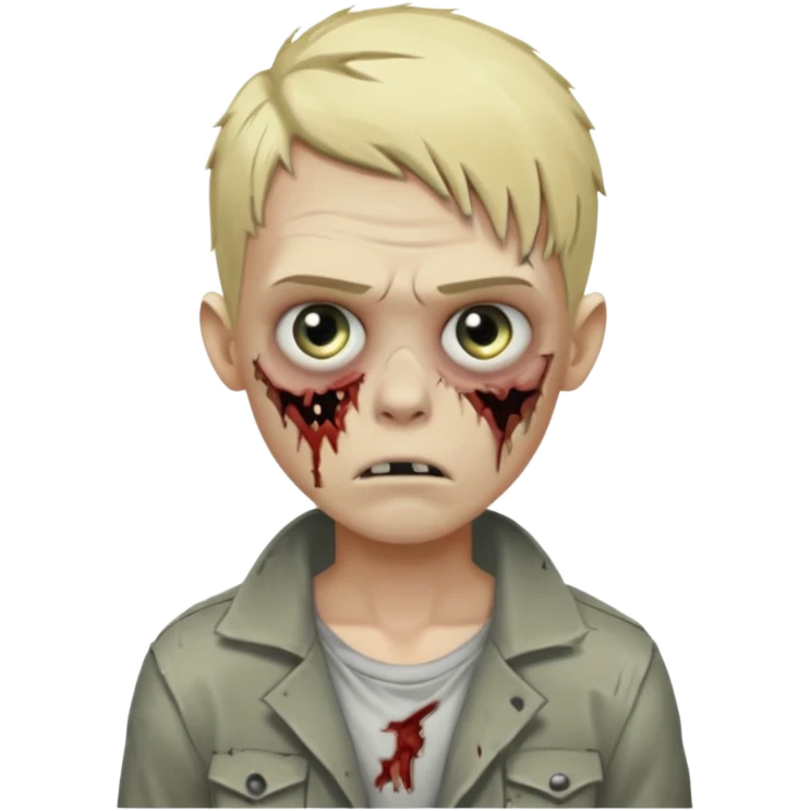 zombie boy with blonde hair long  emoji