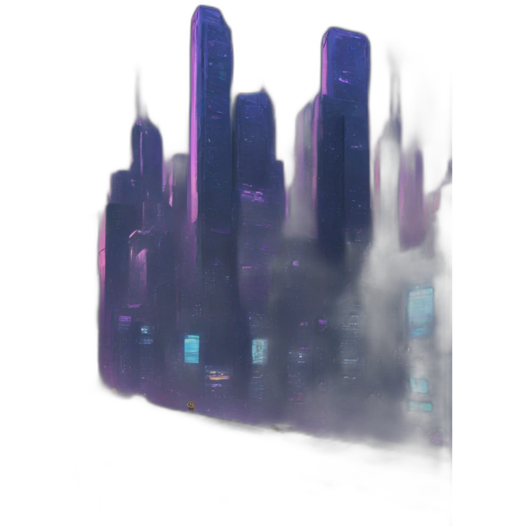 A cyberpunk city emoji