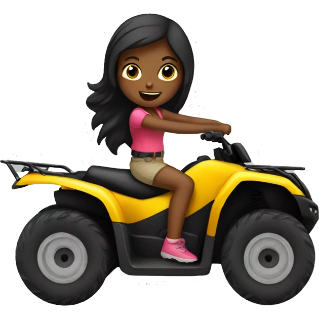 Girl riding atv emoji