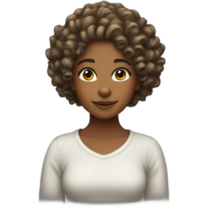 Girl with curly hair emoji
