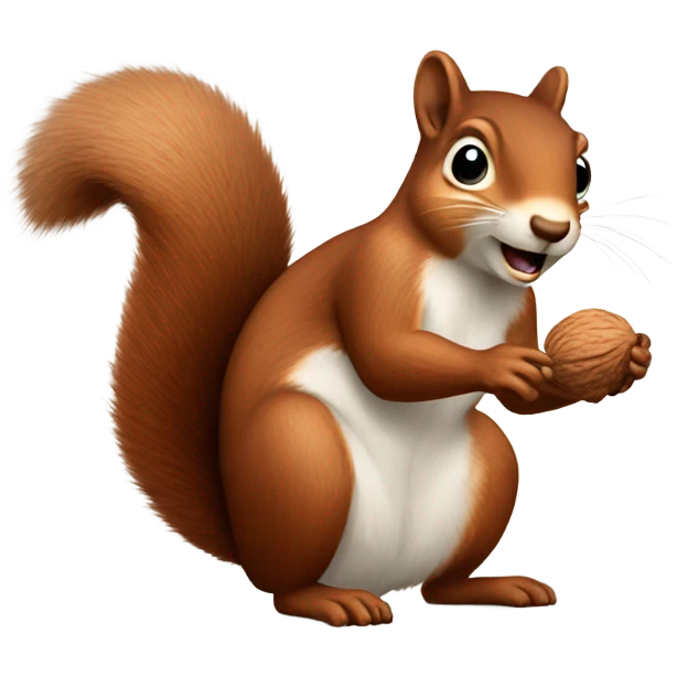 Squirrel with nut emoji