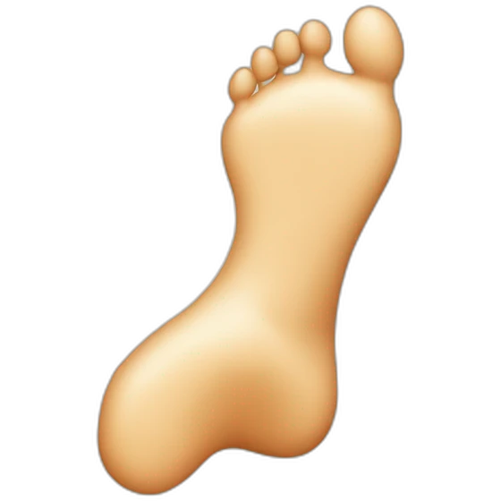 Emoji foot with face emoji