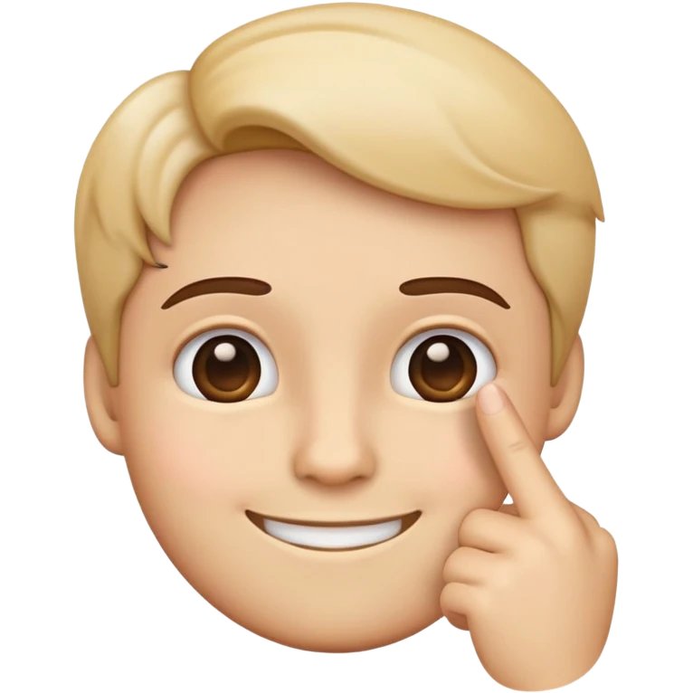 Emoji with the index finger next to the cheek mouth to emoji