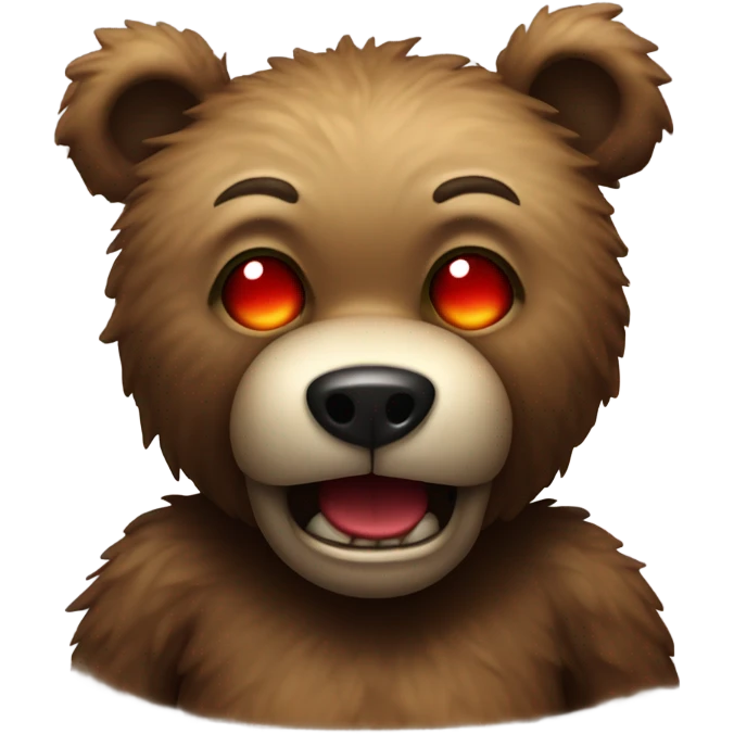 Evil teddy emoji