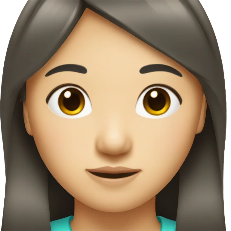 An Asian woman with twin ponytails and bangs. emoji