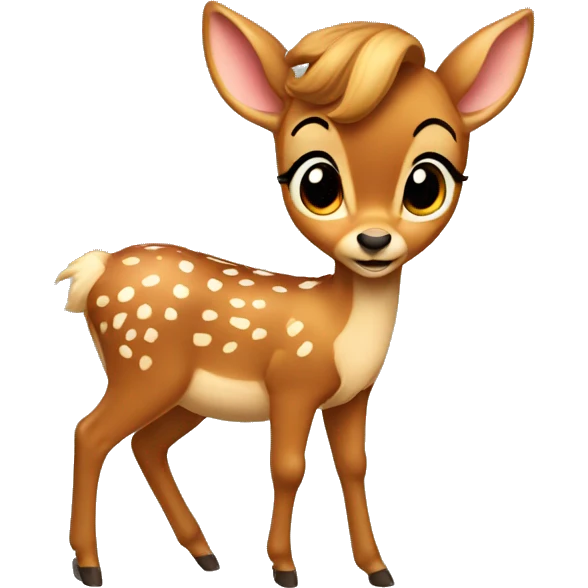 bambi with a bow emoji