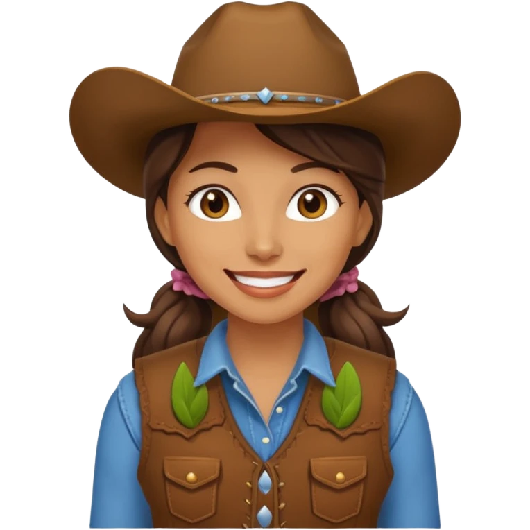 cowgirl with vest emoji