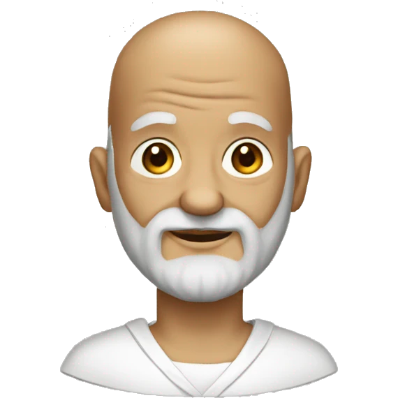 old shriner with light brown beard and no hair emoji