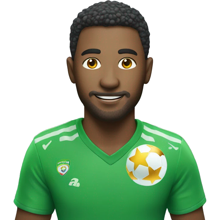 Man Holding World Cup stars shining emoji