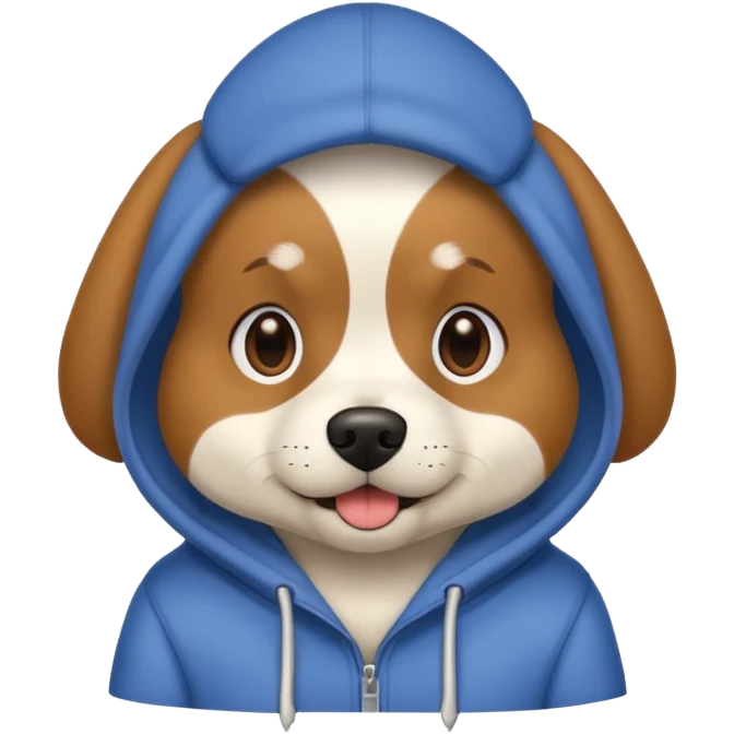 Dog wearing a hoodie  emoji