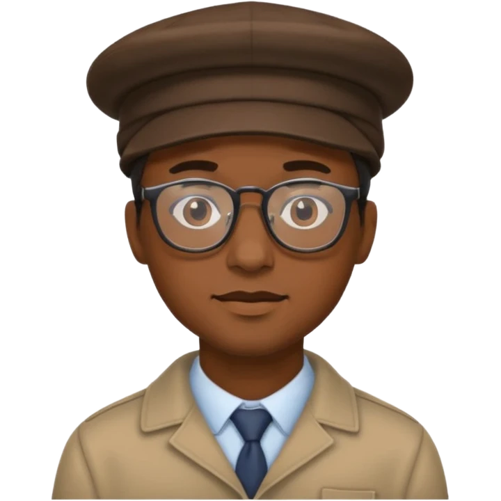 black man wearing hats and glasses emoji