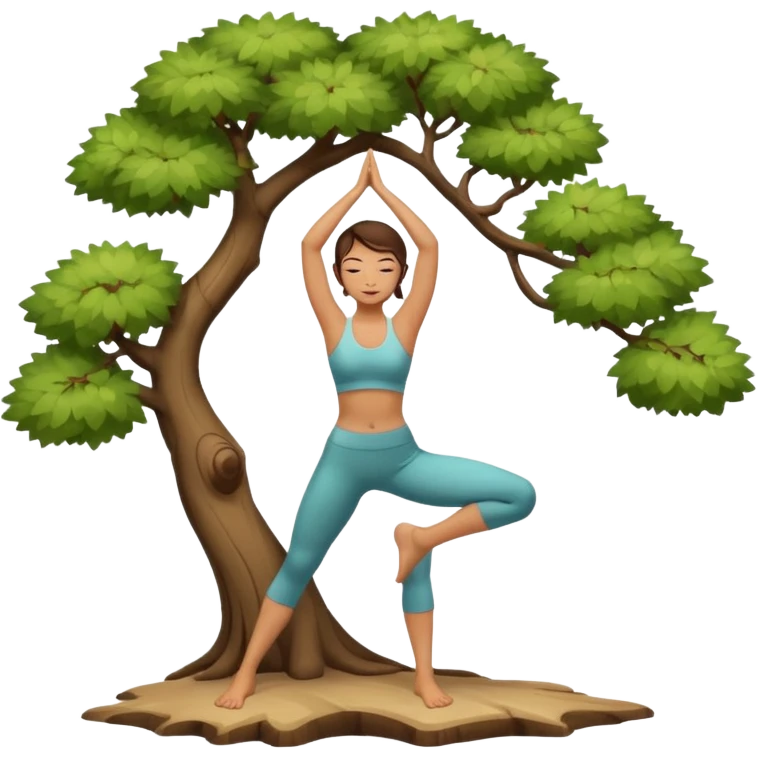 Brunette girl yoga emoji