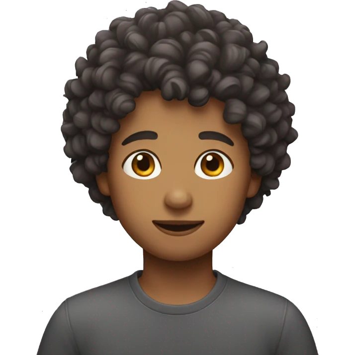 Boy with curly hair emoji