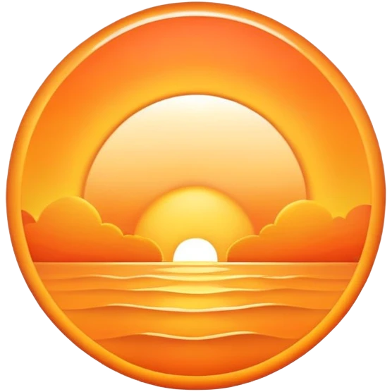 Circle shaped sunrise emoji