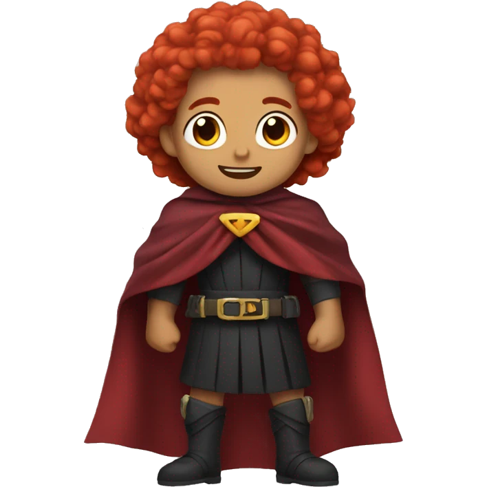 Axel wearing a cape emoji