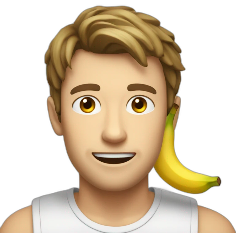Mr beast qui mange une banane emoji