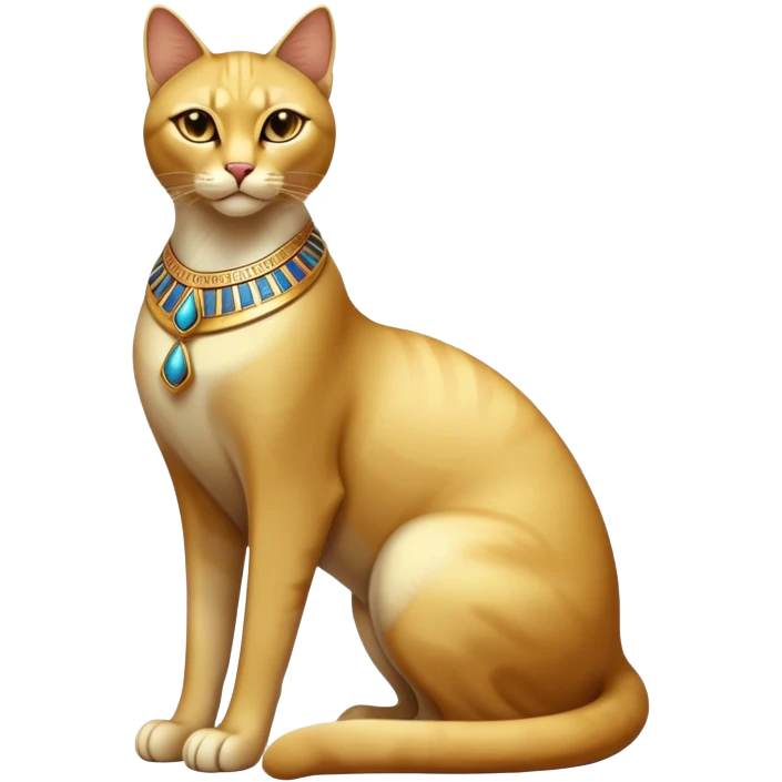 Egyptian cat sitting full body emoji