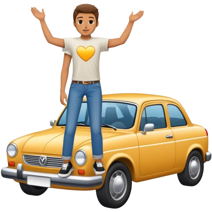 Standing on car emoji
